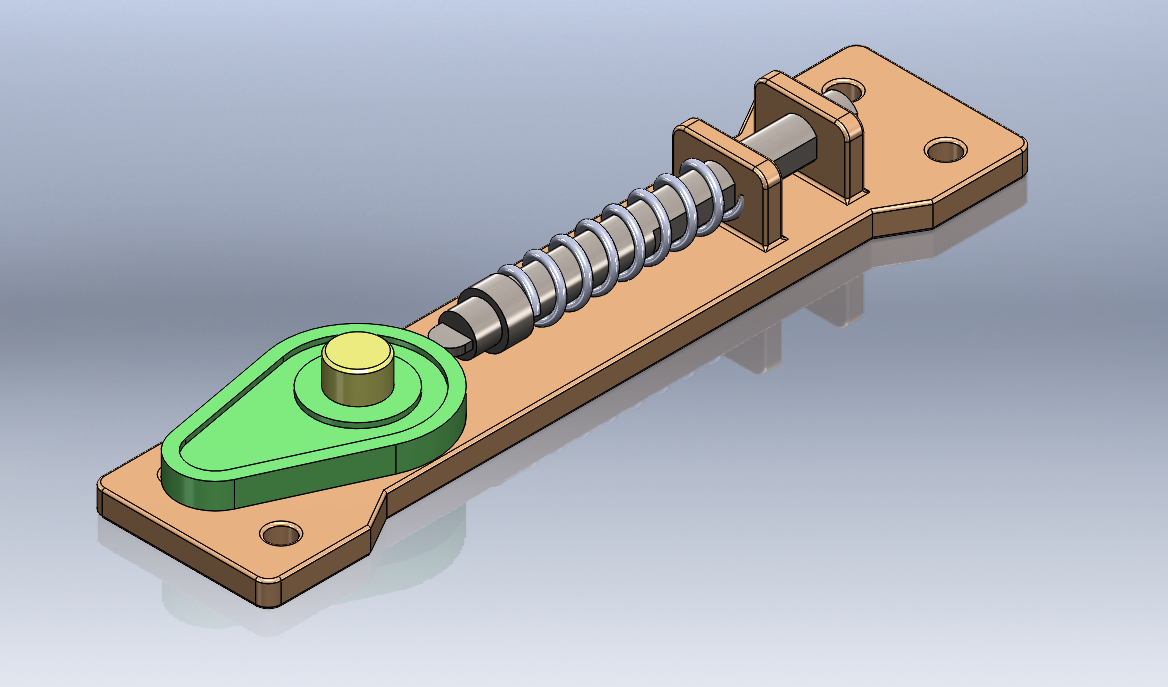 凸轮从动件3D数模图纸 Solidworks设计